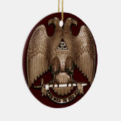 Scottish Rite 32 graden Mason Double Eagle Red Keramisch Ornament (Rechts)