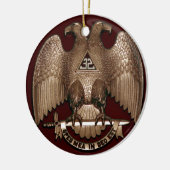 Scottish Rite 32 graden Mason Double Eagle Red Keramisch Ornament (Links)