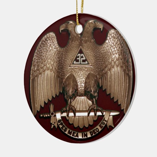 Scottish Rite 32 graden Mason Double Eagle Red Keramisch Ornament (Links)