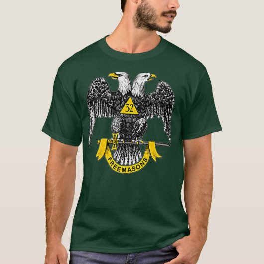 Scottish Rite Eagle 32nd Degree Freemason Gifts T-shirt (Voorkant)