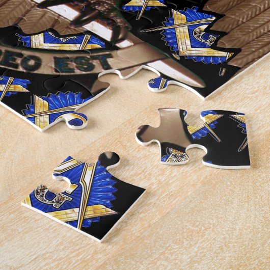 Scottish Rite Square & Compass Black Legpuzzel (Zijkant)