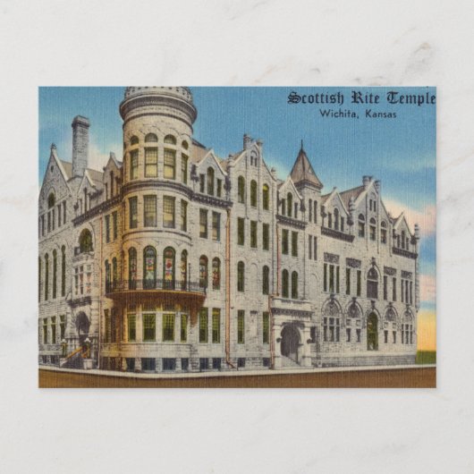 Scottish Rite Temple, Castle Wichita, Kansas Briefkaart (Voorkant)