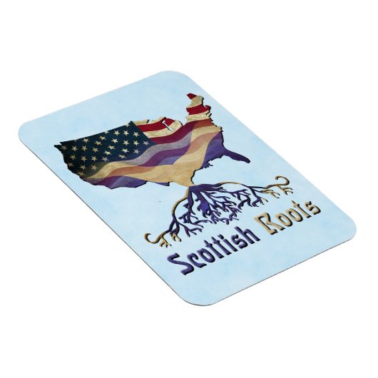 Scottish Roots, American Map Flexi Magnet Magneet (Rechterzijde)
