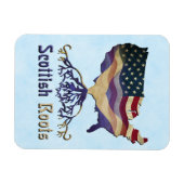 Scottish Roots, American Map Flexi Magnet Magneet (Horizontaal)