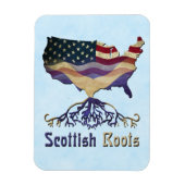 Scottish Roots, American Map Flexi Magnet Magneet (Verticaal)