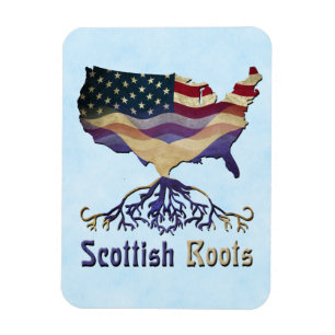 Scottish Roots, American Map Flexi Magnet Magneet