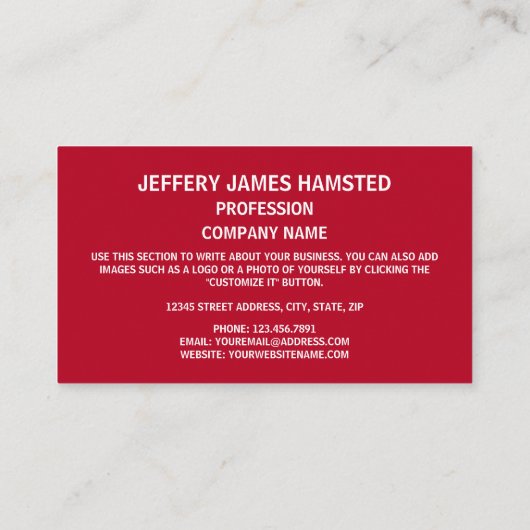 Scottish Royal Banner, Schotland Visitekaartje (Achterkant)