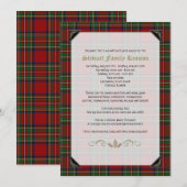 Scottish Royal Stuart Tartan Family Reunion Kaart (Voorkant / Achterkant)