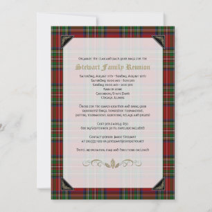Scottish Royal Stuart Tartan Family Reunion Kaart