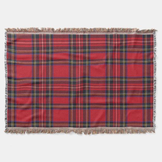 Scottish Royal Stuart Tartan Throw Blanket Deken (Voorkant)