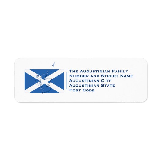 Scottish | Salt | Scotland Flag Etiket (Voorkant)