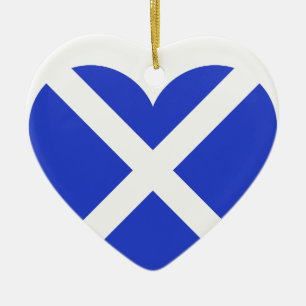 Scottish Scotland Flag Heart Keramisch Ornament