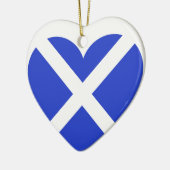 Scottish Scotland Flag Heart Keramisch Ornament (Links)