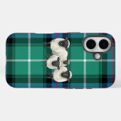 Scottish Sheep on Tartan Background Phone Cover (Achterkant (horizontaal))