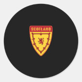 Scottish Shield Ronde Sticker (Voorkant)