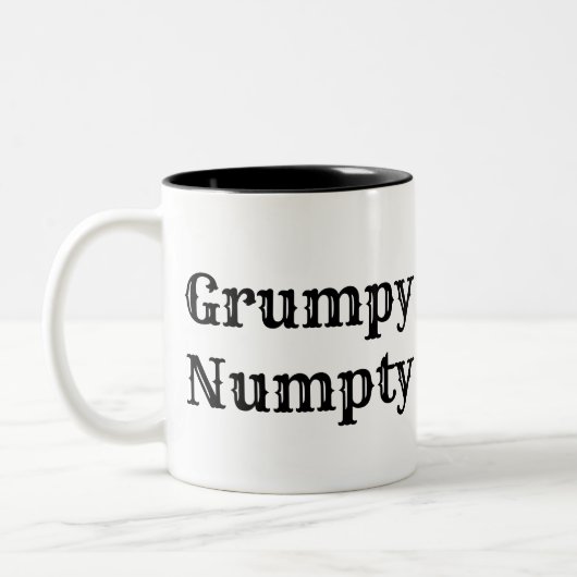 Scottish Slang, Grumpy Numpty Tweekleurige Koffiemok (Links)