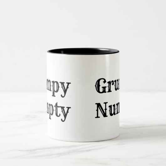 Scottish Slang, Grumpy Numpty Tweekleurige Koffiemok (Center)