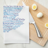 Scottish Slang Word Map Kitchen Towel Theedoek (Quarter Fold)