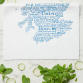 Scottish Slang Word Map Kitchen Towel Theedoek (Gevouwen)