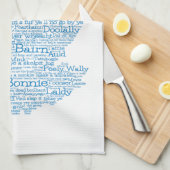 Scottish Slang Word Map Kitchen Towel Theedoek (Quarter Fold)