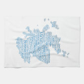 Scottish Slang Word Map Kitchen Towel Theedoek (Horizontaal)