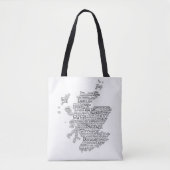 Scottish Slang Word Map Tote Bag (Voorkant)