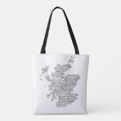 Scottish Slang Word Map Tote Bag (Achterkant)