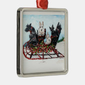 Scottish Sleigh Ride Metalen Ornament (Rechts)