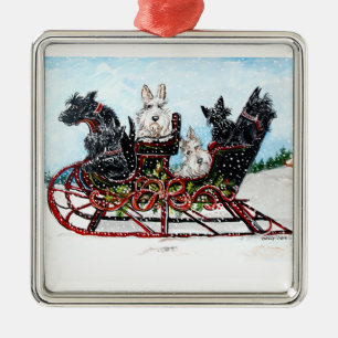 Scottish Sleigh Ride Metalen Ornament