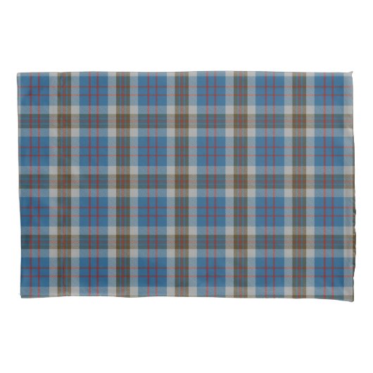 Scottish Slumber Clan Thompson Blue Gray Tartan Kussensloop (Voorkant)