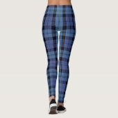 Scottish Strathclyde District Blue Tartan Plaid Leggings (Achterkant)