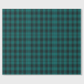 Scottish Style Hunter Green and Black Tartan Cadeaupapier (Vlak)