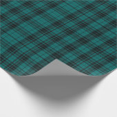 Scottish Style Hunter Green and Black Tartan Cadeaupapier (Hoek)