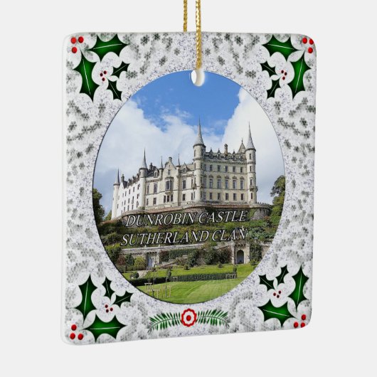 Scottish Sutherland Clan Dunrobin Castle Kerstle Keramisch Ornament (Rechts)