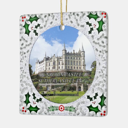 Scottish Sutherland Clan Dunrobin Castle Kerstle Keramisch Ornament (Links)