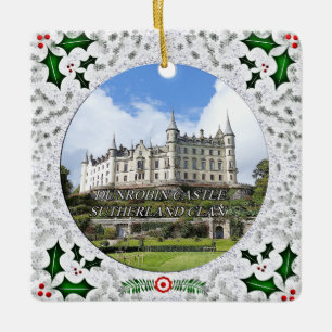 Scottish Sutherland Clan Dunrobin Castle Kerstle Keramisch Ornament