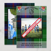 Scottish Sutherland Clan's Tartankerst Kaart (Voorkant / Achterkant)