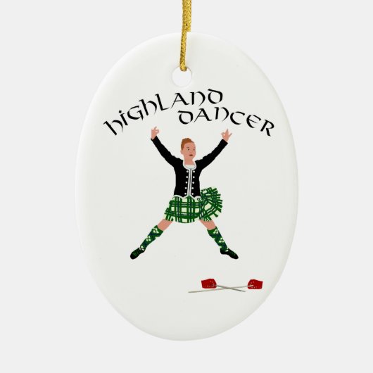 Scottish Sword Dancer - Ghillie Callum Keramisch Ornament (Voorkant)