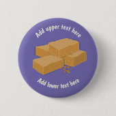 Scottish Tablet - Snoep uit Schotland op een Ronde Button 5,7 Cm (Voorkant)