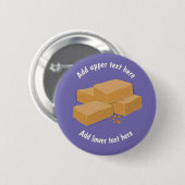 Scottish Tablet - Snoep uit Schotland op een Ronde Button 5,7 Cm (Voorkant /achterkant)