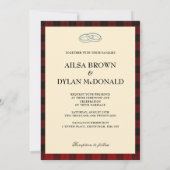 SCOTTISH TARTAN BOOK HOESJE | AFBEELDINGSINVITATIE KAART (Achterkant)