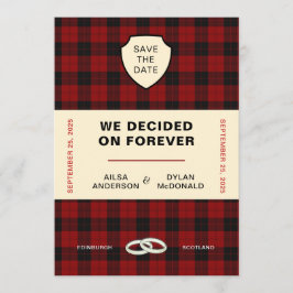 SCOTTISH TARTAN BOOK HOESJE | BEWAREN VAN DE DATUM KAART