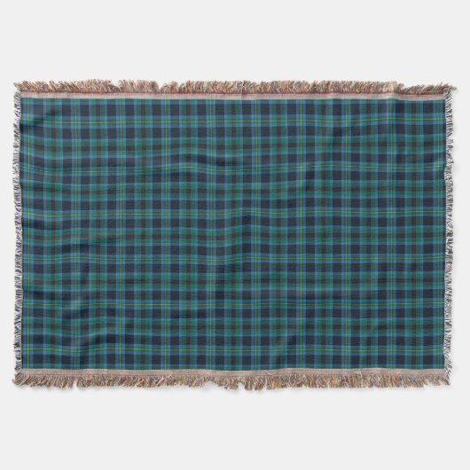 Scottish Tartan, Bright Blue en Green Clan Miller Deken (Voorkant)