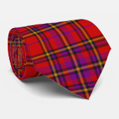 Scottish Tartan Check Stropdas Red Paars (Opgerold)