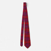 Scottish Tartan Check Stropdas Red Paars (Achterkant)