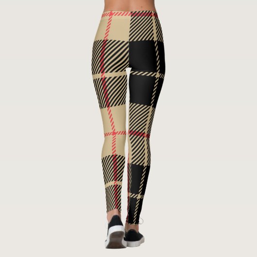Scottish Tartan Checkered Pset Pattern Leggings (Achterkant)