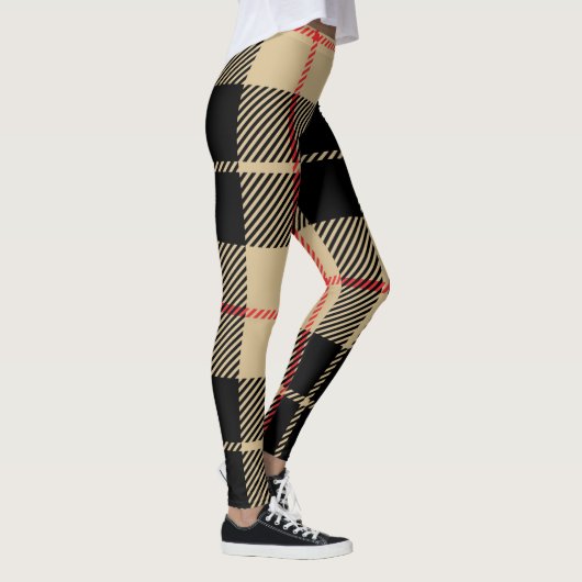 Scottish Tartan Checkered Pset Pattern Leggings (Rechts)