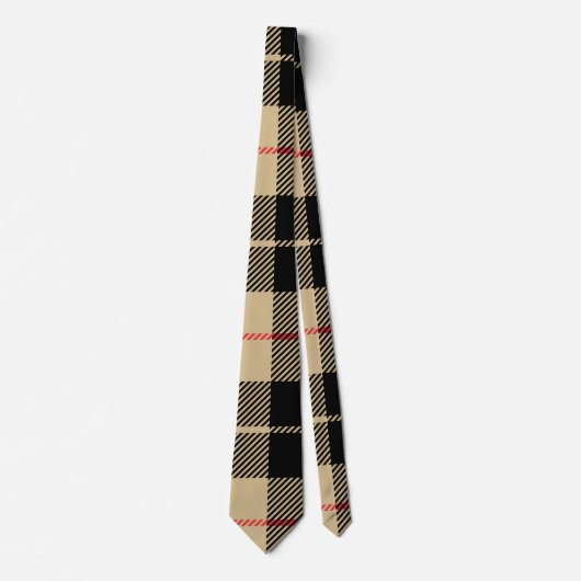 Scottish Tartan Checkered Pset Pattern Stropdas (Voorkant)
