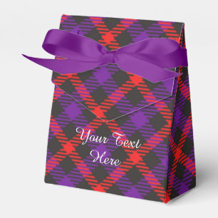 Scottish Tartan Clan Betaalde Paars Oranje gebatte Bedankdoosjes