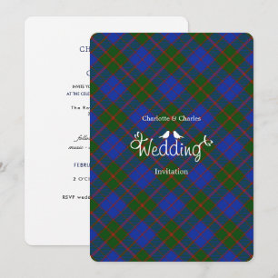 Scottish Tartan Clan Pset Editable Wedding Kaart